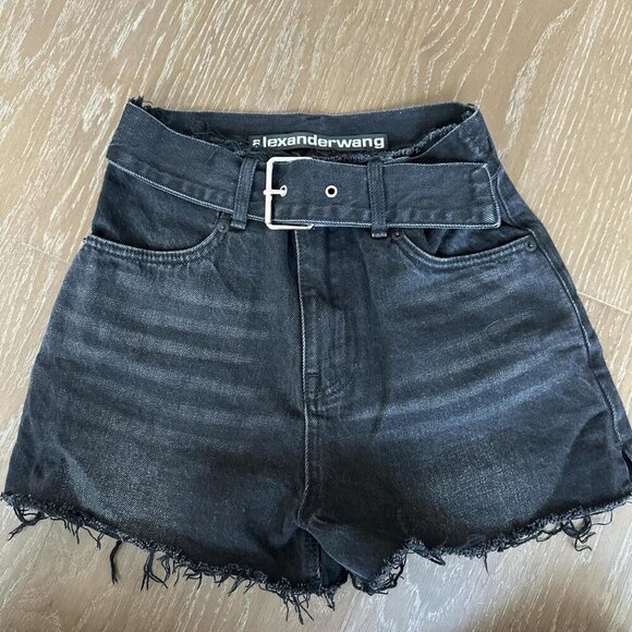Alexander Wang Pants - Alexander Wang Black Denim Shorts